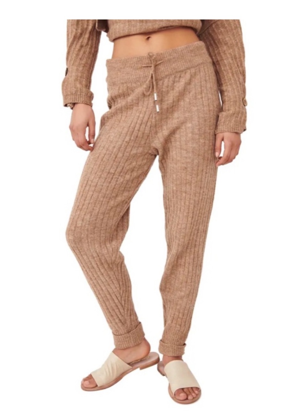 Free People Intimately Around the Clock Ribbed Knit Joggers